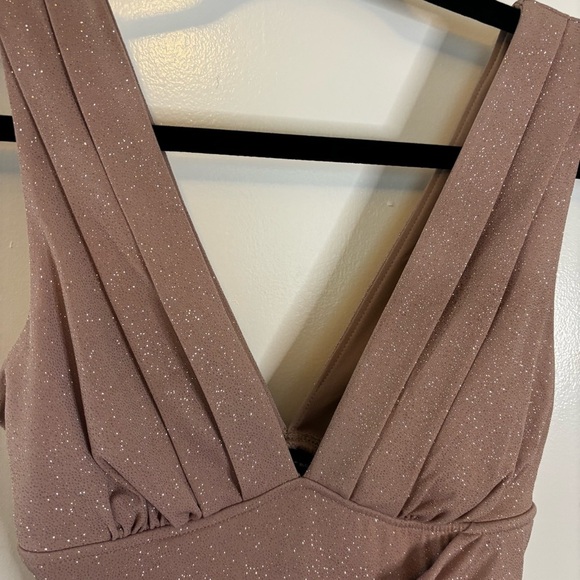 Windsor Sparkling Brown Sleeveless Cocktail Dress Size Small - Picture 3 of 15